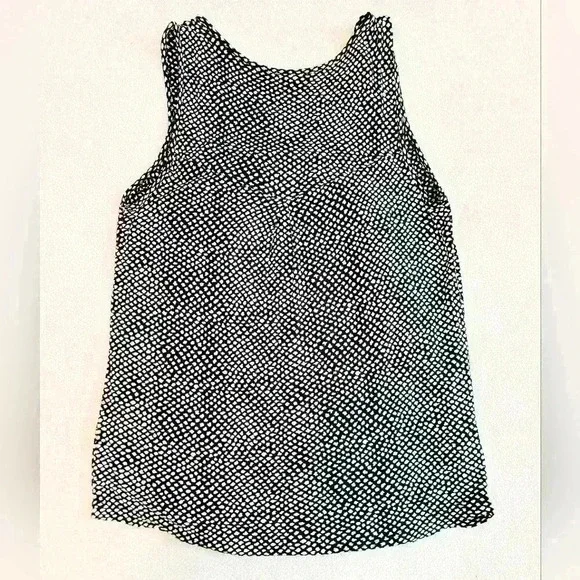 Loft Women’s Sleeveless Blouse Size Small Black & White - Picture 3 of 8